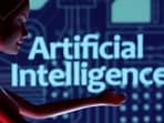 Artificial Intelligence words are seen in this illustration taken in March.