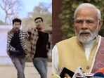 In the election campaign song, the original Naatu Naatu lyrics are replaced with Modi Modi, stressing the projects and welfare schemes of the government. (File, screengrab)