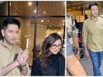 Parineeti Chopra with Raghav Chadha at the Mumbai airport.