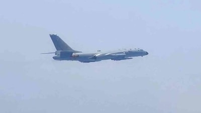 An aircraft of China's People's Liberation Army (PLA) takes part in military drills near Taiwan. (Reuters) An aircraft of China's People's Liberation Army (PLA) takes part in military drills near Taiwan. (Reuters)