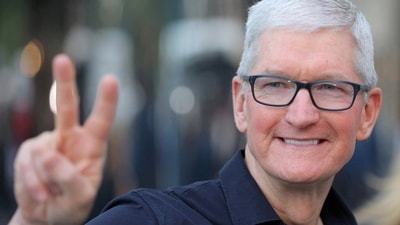 Tim Cook is likely to preside over the opening of the twin outlets in India’s financial and political capital. (REUTERS)