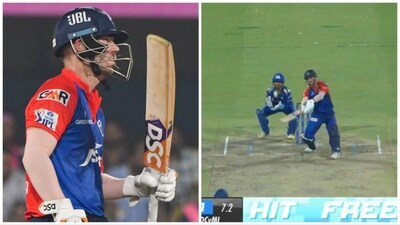 David Warner surprised everyone by switching his stance to bat like a right-handed batter (PTI-IPL) David Warner surprised everyone by switching his stance to bat like a right-handed batter (PTI-IPL)