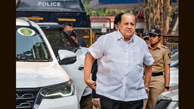 Mumbai, India - March 14, 2023: NCP MLA and former state minister Hasan Mushrif were reached the Enforcement Directorate (ED) office and joined ‘money-laundering’ pro in th case register aginst him by the agency in Mumbai, India, on Tuesday, March 14, 2023. (Photo by Satish Bate/ Hindustan Times) (Hindustan Times) Mumbai, India - March 14, 2023: NCP MLA and former state minister Hasan Mushrif were reached the Enforcement Directorate (ED) office and joined ‘money-laundering’ pro in th case register aginst him by the agency in Mumbai, India, on Tuesday, March 14, 2023. (Photo by Satish Bate/ Hindustan Times) (Hindustan Times)