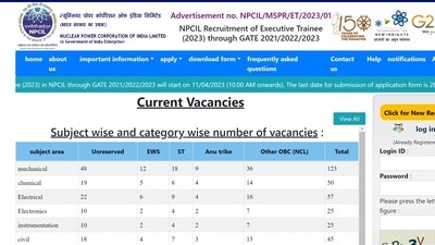 NPCIL Executive Trainee Recruitment 2023: Application begins for 325 posts NPCIL Executive Trainee Recruitment 2023: Application begins for 325 posts