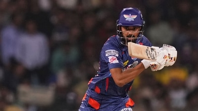 Lucknow Super Giants batter KL Rahul plays a shot during the IPL 2023 (PTI) Lucknow Super Giants batter KL Rahul plays a shot during the IPL 2023 (PTI)