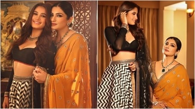 Raveena Tandon and daughter Rasha Thadani's latest photoshoot. (Instagram) Raveena Tandon and daughter Rasha Thadani's latest photoshoot. (Instagram)