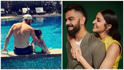Virat Kohli shared a picture of himself with his and Anushka Sharma's daughter Vamika Kohli. Virat Kohli shared a picture of himself with his and Anushka Sharma's daughter Vamika Kohli.