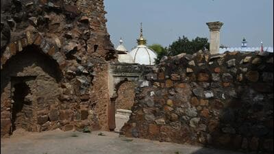 Zafar Mahal in south Delhi’s Mehrauli. (Photo by Vipin Kumar/ Hindustan Times)