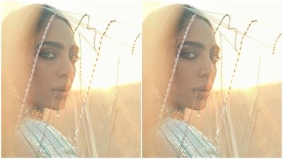 Sobhita played muse to fashion designer Sureena Chowdhri and picked the stunning ethnic ensemble from the shelves of the designer.&nbsp; (Instagram/@sobhitad)