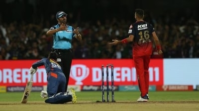 Harshal Patel's appeal was turned out immediately. (IPL) Harshal Patel's appeal was turned out immediately. (IPL)
