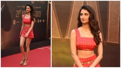 Palak Tiwari of Bijlee Bijlee fame and daughter of TV actor Shweta Tiwari is making her debut with Kisi Ka Bhai Kisi Ki Jaan. She arrived for the trailer launch in a rani pink co-ord set. (Varinder Chawla) Palak Tiwari of Bijlee Bijlee fame and daughter of TV actor Shweta Tiwari is making her debut with Kisi Ka Bhai Kisi Ki Jaan. She arrived for the trailer launch in a rani pink co-ord set. (Varinder Chawla)