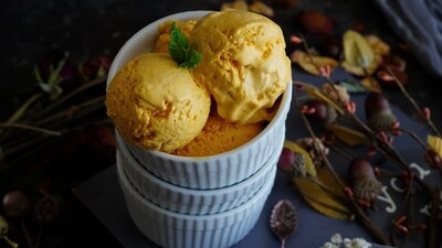 Hand churned mango ice-cream: To make this heavenly dessert, mix heavy cream, condensed milk, and vanilla extract until smooth. Then, add fresh mango puree and mix it well. Pour the mixture into a container and freeze it for a few hours until it is set. Take it out and churn it manually to break any ice crystals. Freeze it again and serve the delicious hand-churned Mango Ice Cream, topped with fresh mango slices. (Unsplash) Hand churned mango ice-cream: To make this heavenly dessert, mix heavy cream, condensed milk, and vanilla extract until smooth. Then, add fresh mango puree and mix it well. Pour the mixture into a container and freeze it for a few hours until it is set. Take it out and churn it manually to break any ice crystals. Freeze it again and serve the delicious hand-churned Mango Ice Cream, topped with fresh mango slices. (Unsplash)