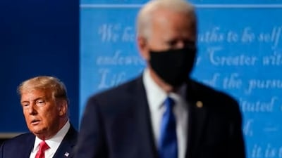 Former and current US Presidents Donald Trump and Joe Biden. (AP)
