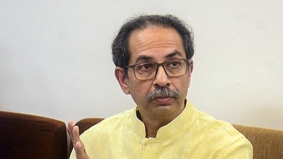 Shiv Sena (UBT) President Uddhav Thackeray speaks to media, in Thane. (PTI file) Shiv Sena (UBT) President Uddhav Thackeray speaks to media, in Thane. (PTI file)