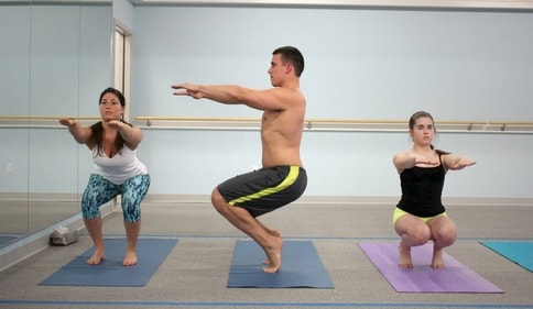 Utkatasana or the chair pose of Yoga (Twitter/yogawithsrishti) Utkatasana or the chair pose of Yoga (Twitter/yogawithsrishti)