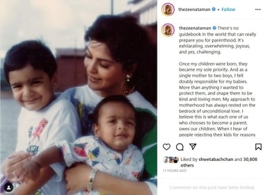 Zeenat Aman has penned a note on parenting. Zeenat Aman has penned a note on parenting.