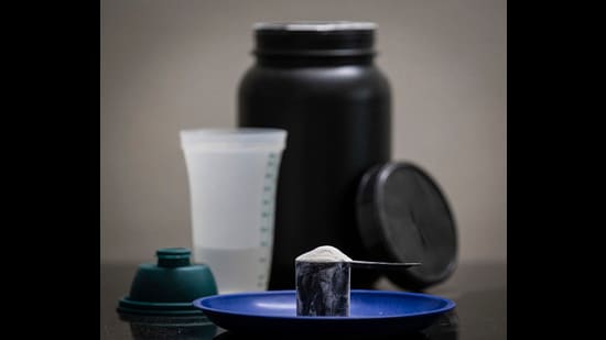 A scoop of protein powdER (Pratham Gokhale/REPRESENTATIONAL IMAGE)