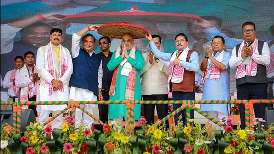Union home minister Amit Shah said the BJP will win more than 300 seats in next year’s Lok Sabha elections (PTI)