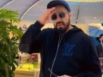 Singer Mika Singh at Qatar International Airport. Singer Mika Singh at Qatar International Airport.