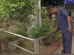 A search operation is being carried out at Patna airport in Bihar following the bomb threat. A search operation is being carried out at Patna airport in Bihar following the bomb threat.