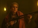 Dimple Kapadia in a still from Saas Bahu Aur Flamingo teaser. 