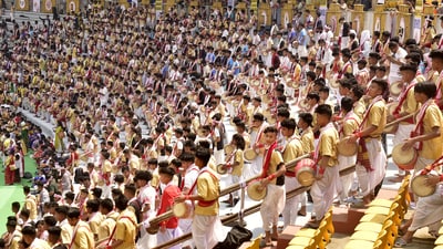 Assam Chief Minister Himanta Biswa Sarma on Tuesday took stock of arrangements at the Sarusajai Stadium ahead of the Mega Bihu event and witnessed the rehearsal. (PTI) Assam Chief Minister Himanta Biswa Sarma on Tuesday took stock of arrangements at the Sarusajai Stadium ahead of the Mega Bihu event and witnessed the rehearsal. (PTI)
