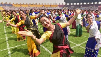 Chief Minister of Assam, Himanta Biswa Sarma earlier shared the details of PM Modi's upcoming visit to the state and informed that the PM would be attending the mega Bihu celebration in Guwahati on April 14. (PTI) Chief Minister of Assam, Himanta Biswa Sarma earlier shared the details of PM Modi's upcoming visit to the state and informed that the PM would be attending the mega Bihu celebration in Guwahati on April 14. (PTI)