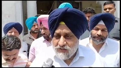 SAD chief Sukhbir Singh Badal coming out of a Faridkot court on Wednesday. (HT Photo) SAD chief Sukhbir Singh Badal coming out of a Faridkot court on Wednesday. (HT Photo)