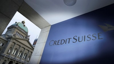FILE PHOTO: The logo of Credit Suisse is pictured in front of the Swiss Parliament Building, in Bern, Switzerland, March 19, 2023. REUTERS/Denis Balibouse/File Photo (REUTERS)