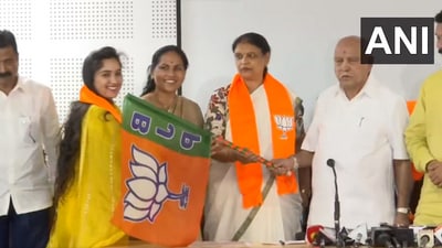 Dr Rajanandini joined BJP in the presence of former Karnataka CM BS Yediyurappa on Wednesday. (ANI) Dr Rajanandini joined BJP in the presence of former Karnataka CM BS Yediyurappa on Wednesday. (ANI)