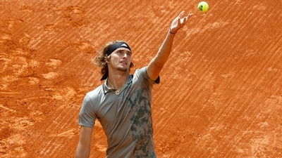 Tennis - ATP Masters 1000 - Monte Carlo Masters - Monte-Carlo Country Club, Roquebrune-Cap-Martin, France - April 12, 2023 Germany's Alexander Zverev in action during his round of 32 match against Spain's Roberto Bautista Agut REUTERS/Eric Gaillard (REUTERS)