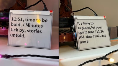The man shared this picture and claimed how his AI-powered clock generates a poem every minute using ChatGPT. (Twitter/@genmon) The man shared this picture and claimed how his AI-powered clock generates a poem every minute using ChatGPT. (Twitter/@genmon)