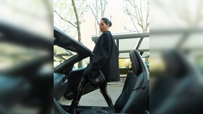 Esha Gupta paired her look with a black bag from the collection of the international label Miu Miu.&nbsp; (Instagram/@egupta)
