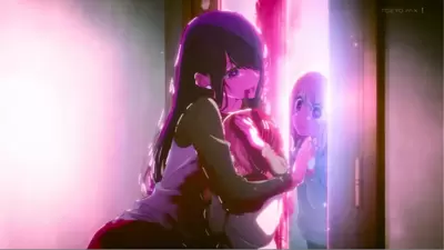Oshi no Ko is an anime series based on Aka Akasaka and Mengo Yokoyari's manga. The show airs on HIDIVE on Wednesdays, and the first episode is a 90-minute prologue that sets up the story. (Doga Kobo) Oshi no Ko is an anime series based on Aka Akasaka and Mengo Yokoyari's manga. The show airs on HIDIVE on Wednesdays, and the first episode is a 90-minute prologue that sets up the story. (Doga Kobo)