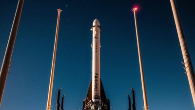 Relativity Space's Terran 1 rocket. (AFP) Relativity Space's Terran 1 rocket. (AFP)