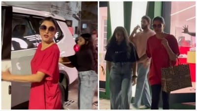 Sushmita Sen was seen getting into her car with Rohman Shawl and Alisah post an exit from a shop. (Viral Bhayani) Sushmita Sen was seen getting into her car with Rohman Shawl and Alisah post an exit from a shop. (Viral Bhayani)