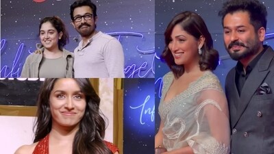 Bollywood celebrities attend Jio Studios’ Event in Mumbai. (Photo: Viral Bhayani) (Viral Bhayani) Bollywood celebrities attend Jio Studios’ Event in Mumbai. (Photo: Viral Bhayani) (Viral Bhayani)