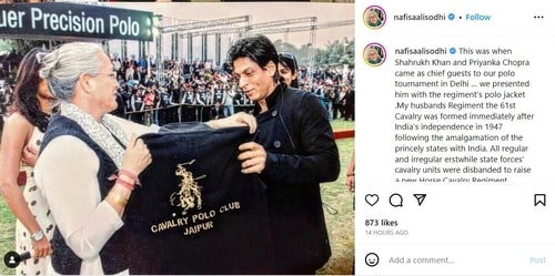 Nafisa Ali shared a picture of Priyanka Chopra and Shah Rukh Khan. Nafisa Ali shared a picture of Priyanka Chopra and Shah Rukh Khan.
