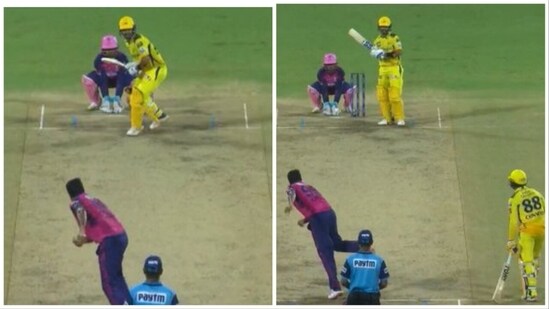 Rahane gave Ashwin a taste of his own medicine during the match (IPL/Screengrab)