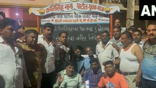 Anil Benake, a sitting BJP MLA from Belagavi North, staged a demonstration last evening after he was denied a ticket. (ANI)