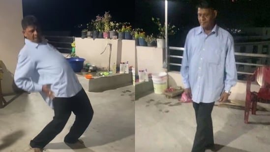 The image shows a Nepali man dancing to Nora Fatehi’s O Saki Saki. (Instagram/@everythingaboutnepal)