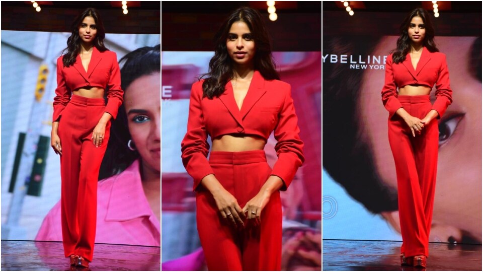 Suhana Khan at the press meet for Maybelline New York. (HT Photo/Varinder Chawla)