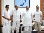 NCP's Sharad Pawar meets Congress' Mallikarjun Kharge and Rahul Gandhi NCP's Sharad Pawar meets Congress' Mallikarjun Kharge and Rahul Gandhi