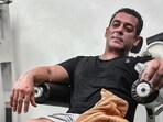 Salman Khan at the gym. Salman Khan at the gym.