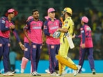 Sandeep Sharma (L) shakes hands with MS Dhoni Sandeep Sharma (L) shakes hands with MS Dhoni
