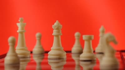 Chess pieces are seen in front of displayed Chinese and Taiwanese flags in this illustration taken (REUTERS)