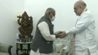 Jitan Ram Manjhi meets home minister Amit Shah in Delhi (ANI Photo) Jitan Ram Manjhi meets home minister Amit Shah in Delhi (ANI Photo)