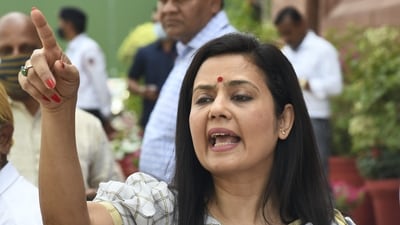 Trinamool MP Mahua Moitra (PTI) Trinamool MP Mahua Moitra (PTI)