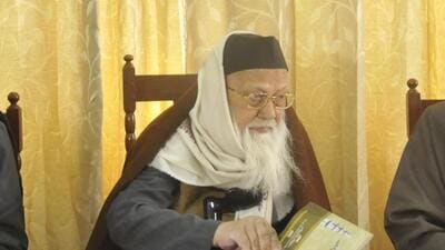 President of the All India Muslim Personal Law Board (AIMPLB) Maulana Rabe Hasni Nadvi died in Lucknow (HT Photo)