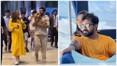 Ram Charan with his wife Upasana Konidela. Ram Charan with his wife Upasana Konidela.
